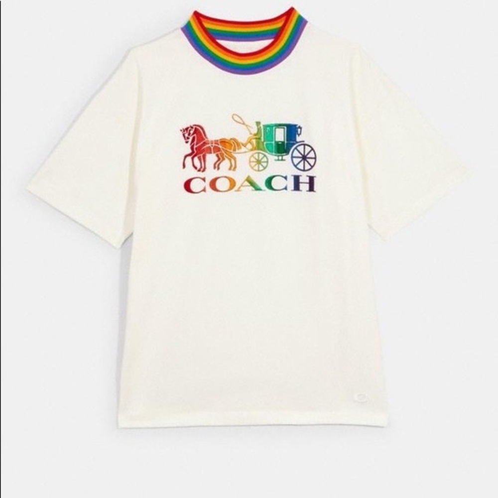 Coach Rainbow Neck T Shirt